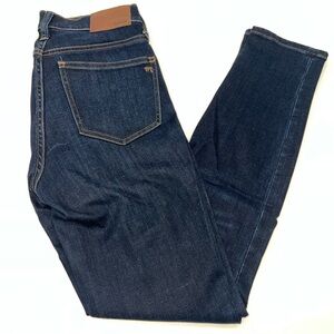 Madewell Women’s Dark Indigo Denim 9” High-Rise Skinny Jeans-Size 25